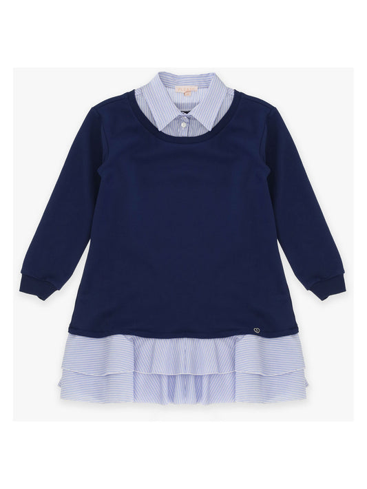 PLEASE DRESS AB61040G GIRLS BLUE NAVY FW24